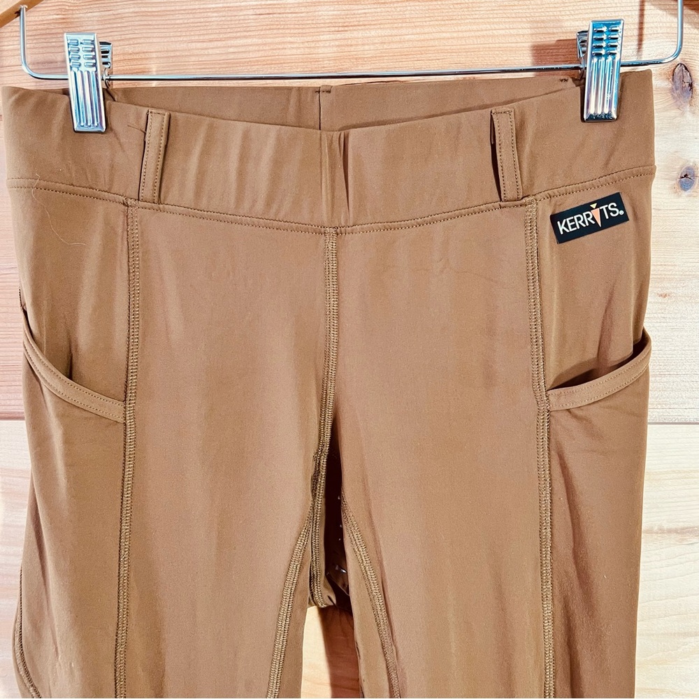 Kerrits Brown Equestrian Flare Pants w/Booty Grip Riding Bootcut Athletic USA - Picture 3 of 10
